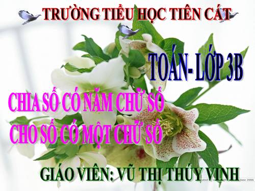 Chia số có năm chữ số cho số có một chữ số (tiếp theo)