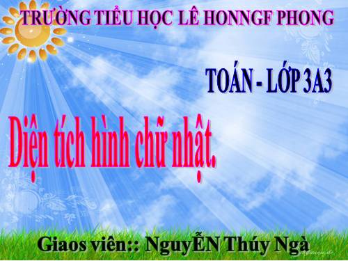 Diện tích hình chữ nhật.