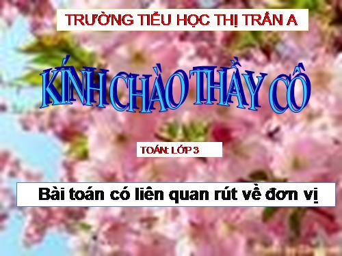 Bài toán liên quan đến rút về đơn vị