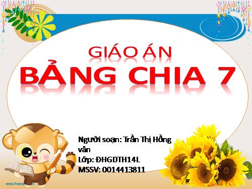 Bảng chia 7