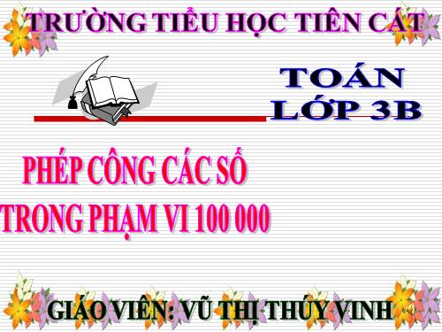 Phép cộng các số trong phạm vi 100 000