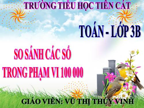 So sánh các số trong phạm vi 100 000