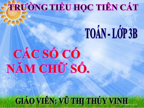 Các số có năm chữ số
