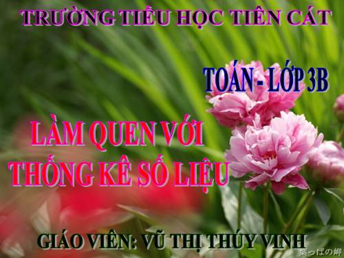 Làm quen với thống kê số liệu