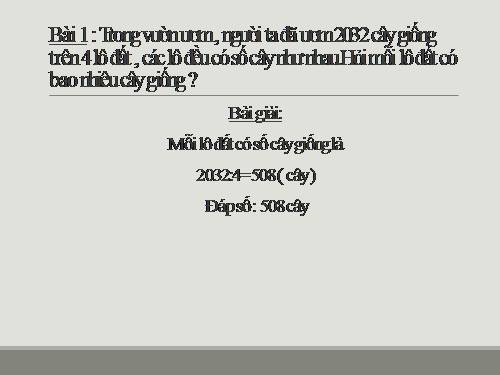 Bài toán liên quan đến rút về đơn vị
