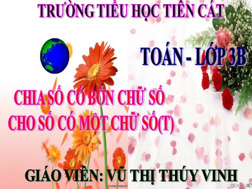 Chia số có bốn chữ số cho số có một chữ số (tiếp theo)