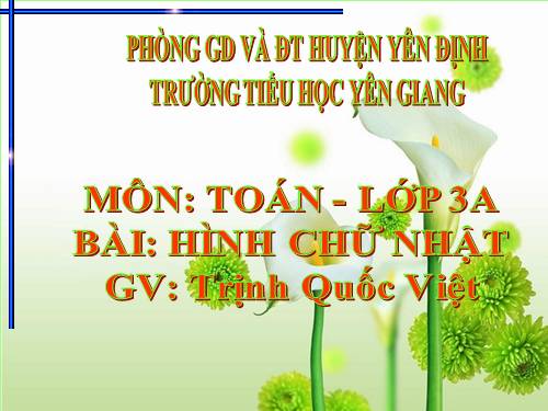 Chu vi hình chữ nhật