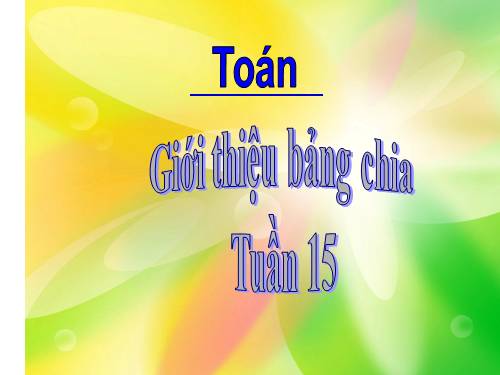 Giới thiệu bảng chia