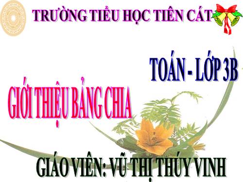 Giới thiệu bảng chia