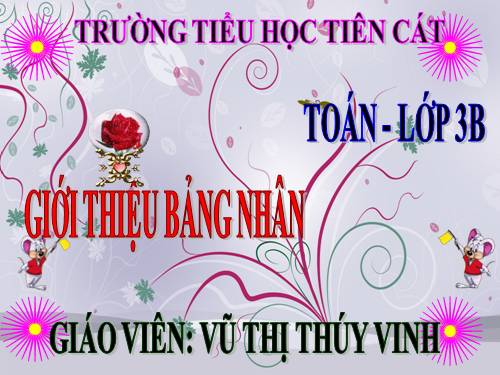 Giới thiệu bảng nhân