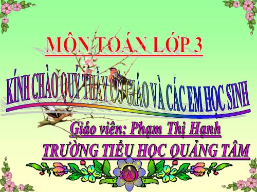 So sánh số bé bằng một phần mấy số lớn