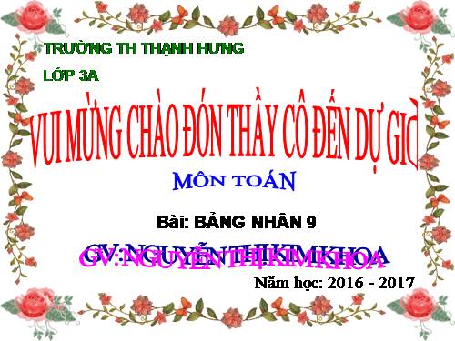 Bảng nhân 9