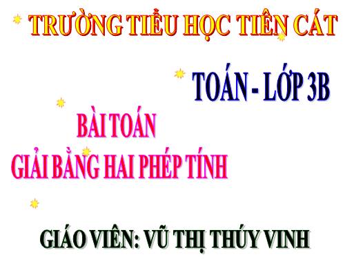 Bài toán giải bằng hai phép tính