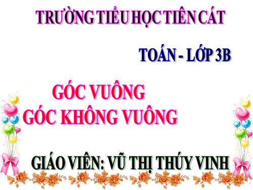 Góc vuông, góc không vuông