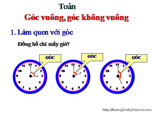 Góc vuông, góc không vuông