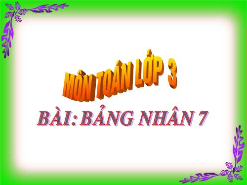 Bảng nhân 7