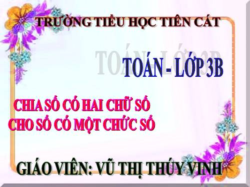 Chia số có hai chữ số cho số có một chữ số
