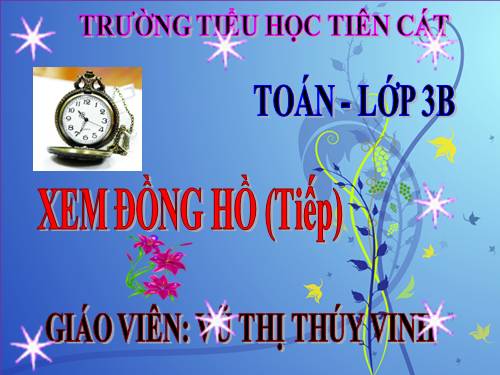 Xem đồng hồ (tiếp theo)