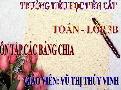 Ôn tập các bảng chia