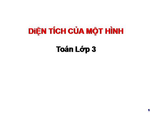 Diện tích của một hình