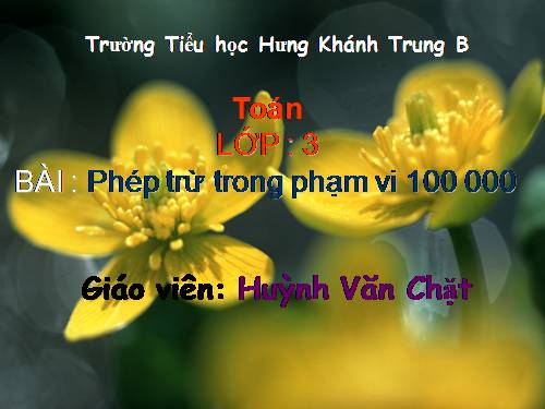 Phép trừ các số trong phạm vi 10 000