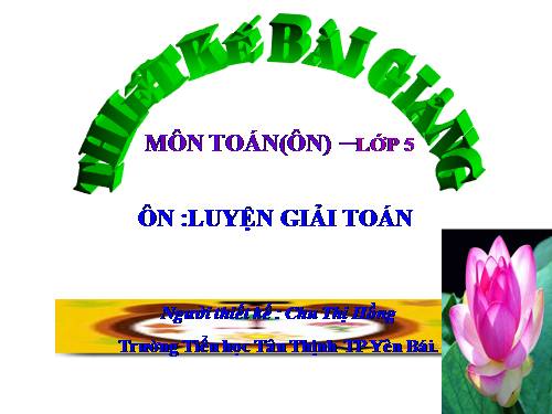Ôn tập về giải toán