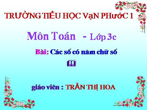 Các số có năm chữ số