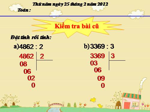 Chia số có bốn chữ số cho số có một chữ số (tiếp theo)