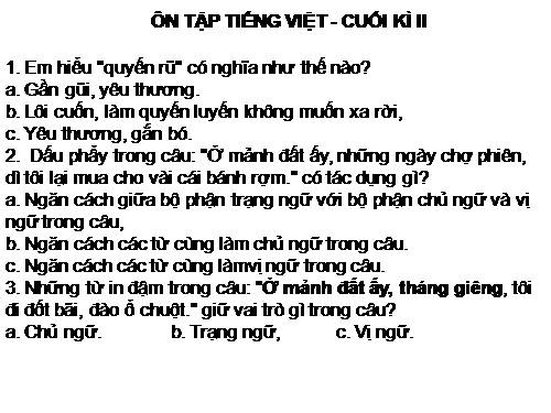 Ôn tập Tiếng Việt