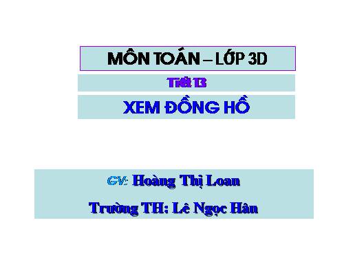 Xem đồng hồ
