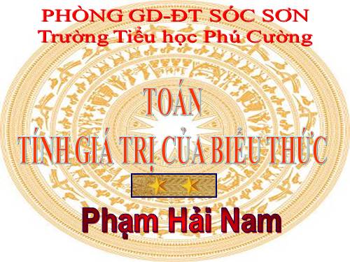 Tính giá trị của biểu thức