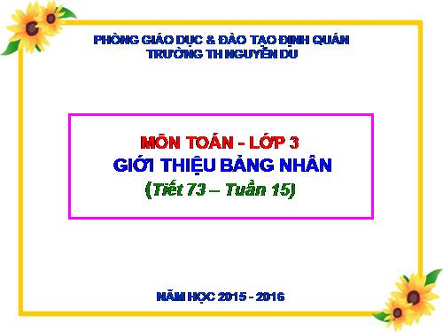 Giới thiệu bảng nhân