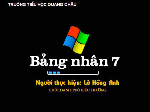 Ôn tập các bảng nhân