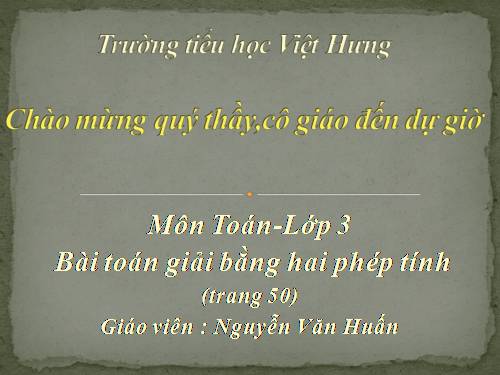 Bài toán giải bằng hai phép tính