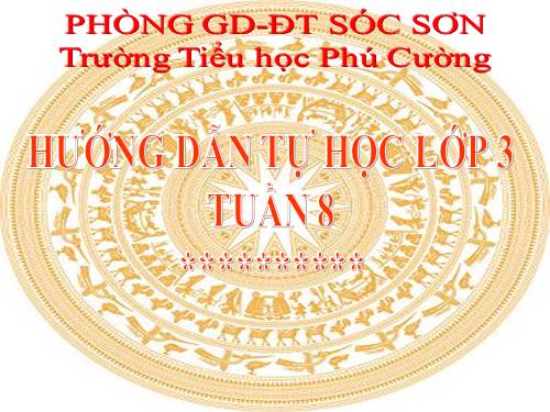 HUONG DAN HOC LOP 3 TUAN 8