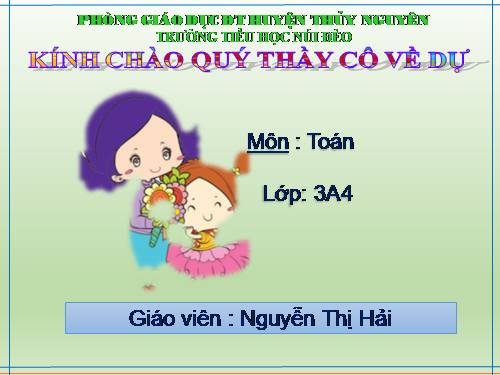 Các Bài giảng khác thuộc Chương trình Toán 3