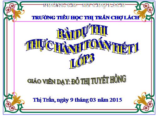 Xem đồng hồ (tiếp theo)