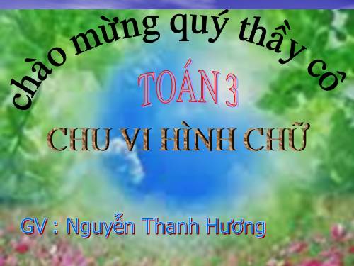 Chu vi hình chữ nhật