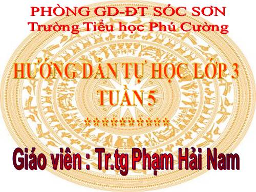 HƯỚNG DẪN HỌC 3 TUẦN 5
