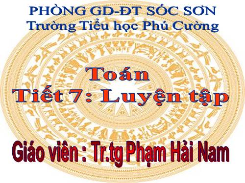 Các Bài giảng khác thuộc Chương trình Toán 3