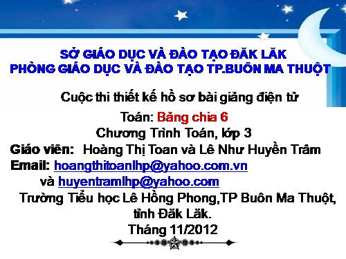 Bảng chia 6