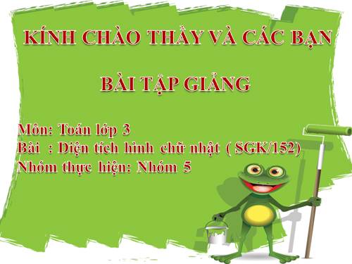 Diện tích hình chữ nhật.