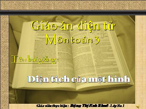 Diện tích của một hình