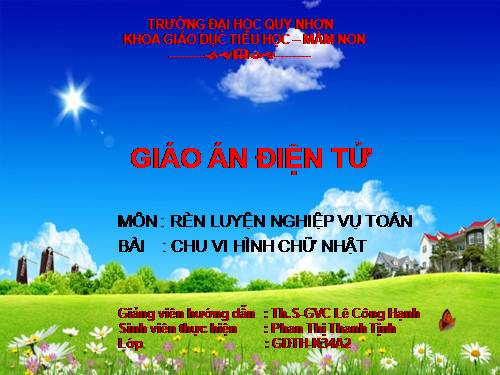 Chu vi hình chữ nhật
