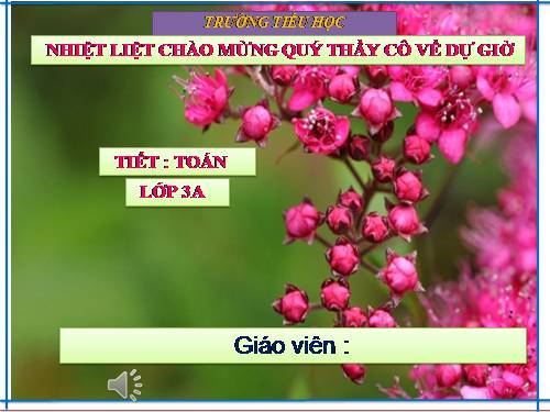 Các Bài giảng khác thuộc Chương trình Toán 3