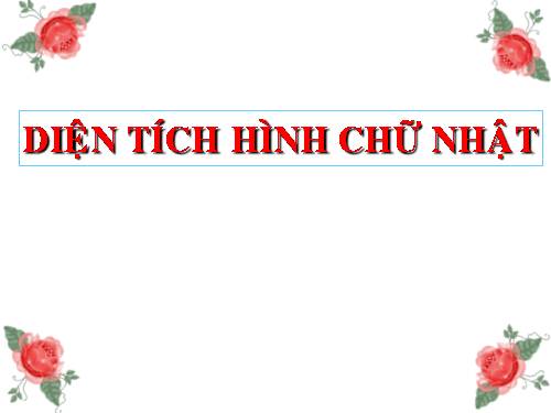 Diện tích hình chữ nhật.