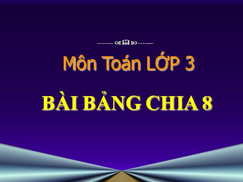 Bảng chia 8