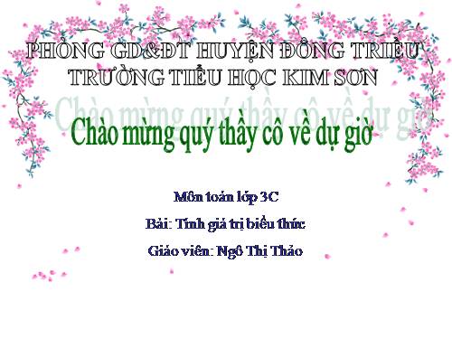 Tính giá trị của biểu thức