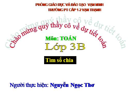 Tìm số chia