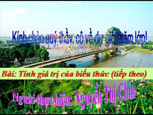 Tính giá trị của biểu thức (tiếp theo)